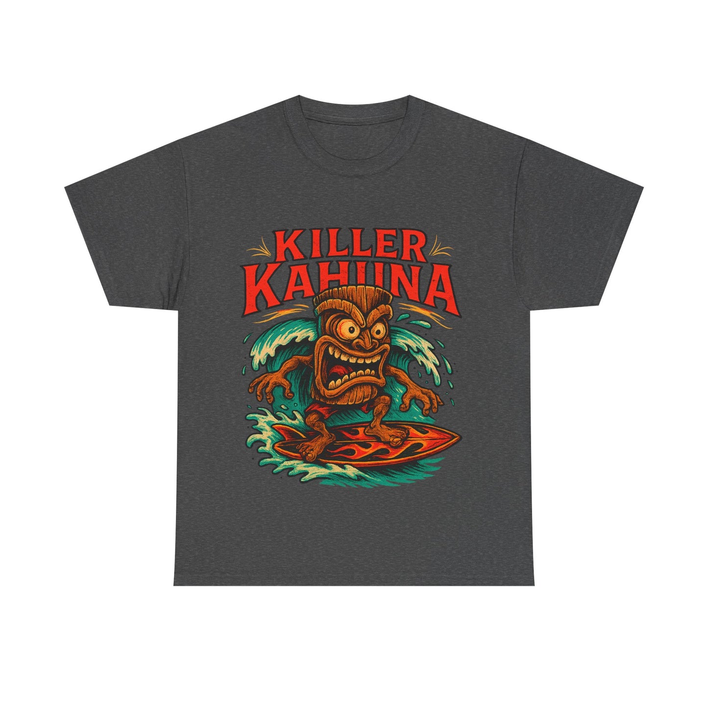 Killer Kahuna Surfing Tiki Rockabilly Kustom Kulture T-Shirt - Retro Au Go Go