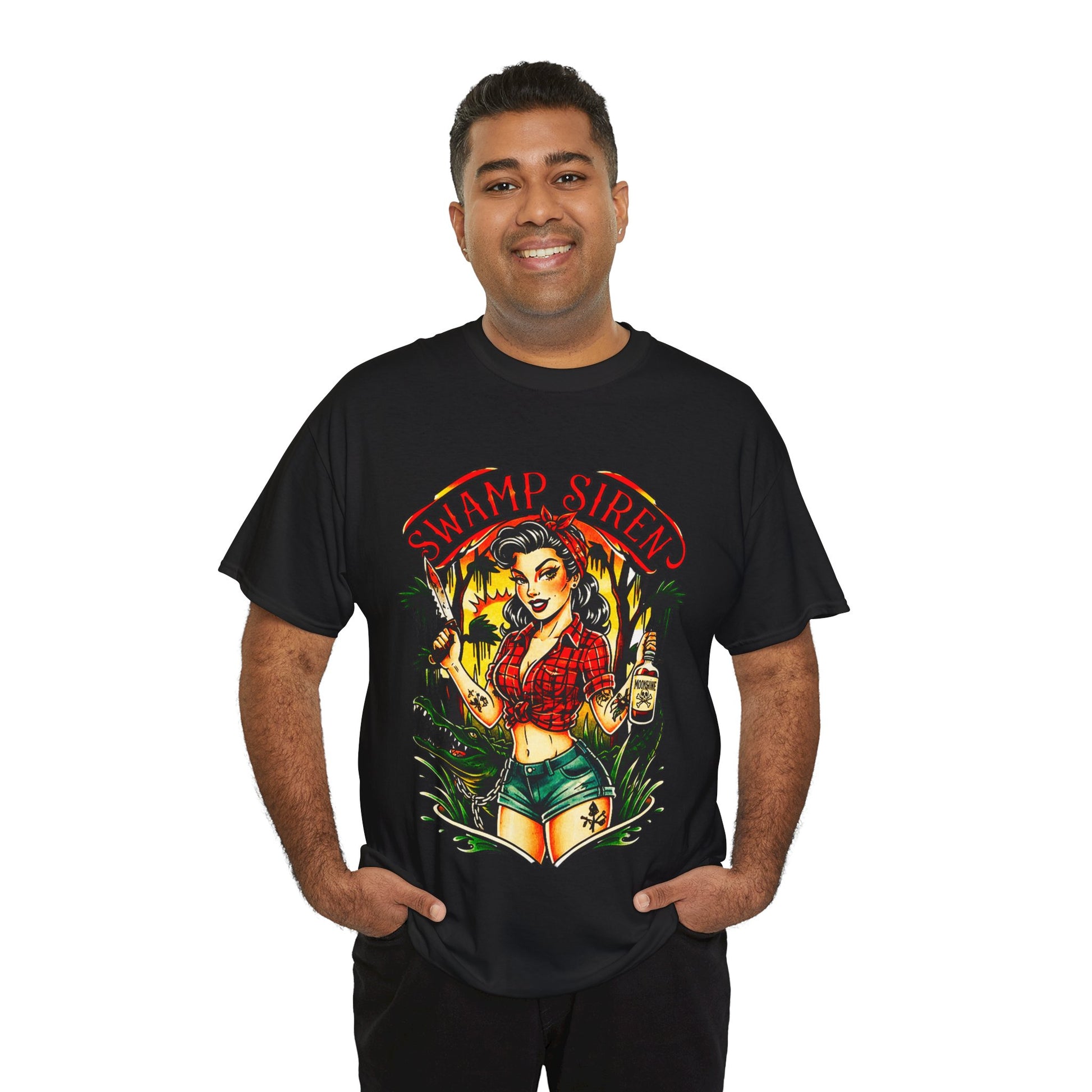 Swamp Siren Dangerous Pinup Rockabilly Kustom Kulture Lowbrow T-Shirt - Retro Au Go Go