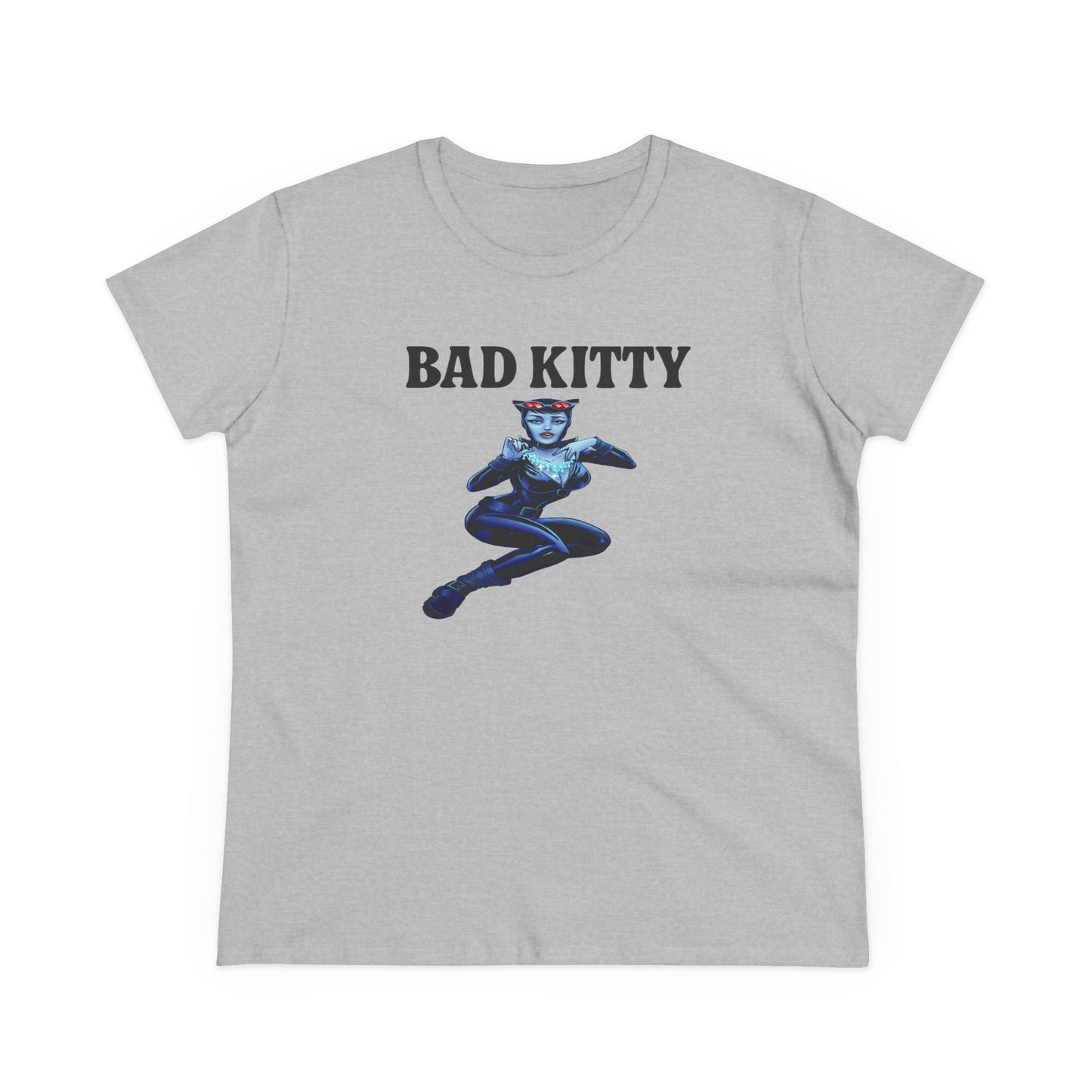 Bad Kitty Cat Woman Womens T Shirt