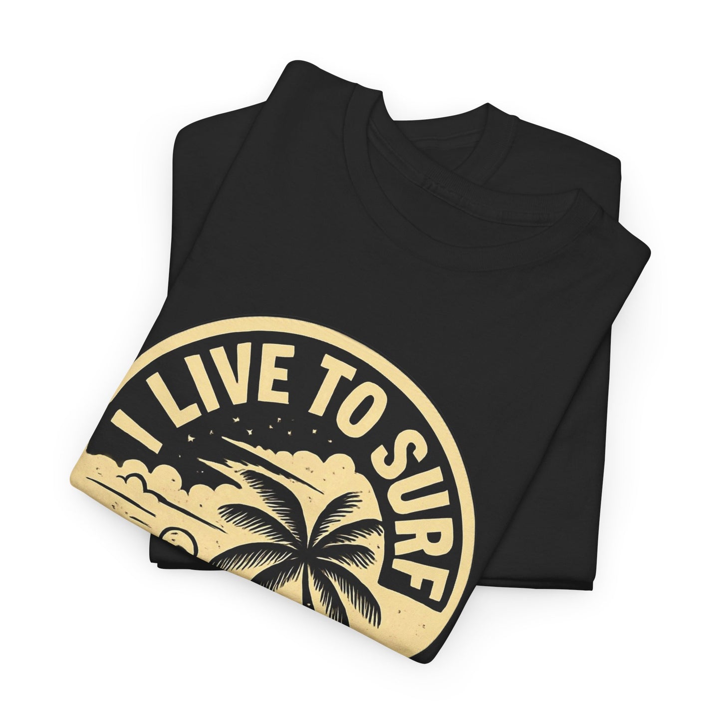 I Live To Surf Skeletons Surfing Hawaii Malibu T-Shirt - Retro Au Go Go