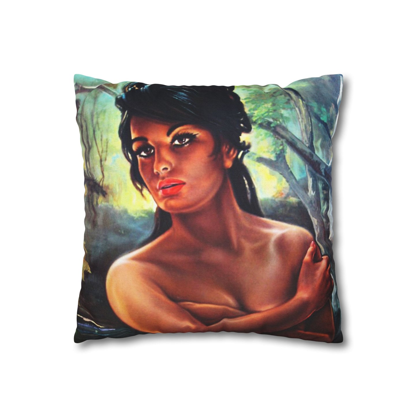 Throw Pillowcase - JH Lynch The Nymph Mid Century Retro Vintage 60s - Retro Au Go Go