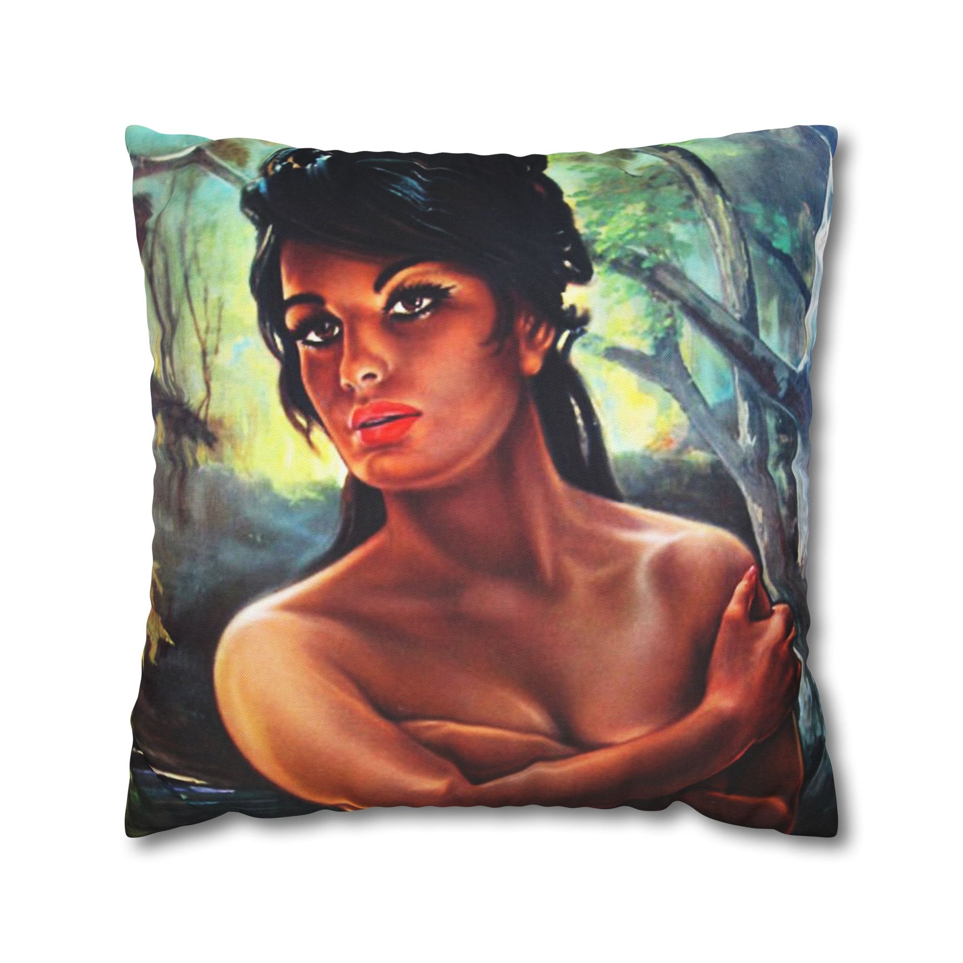 Throw Pillowcase - JH Lynch The Nymph Mid Century Retro Vintage 60s - Retro Au Go Go