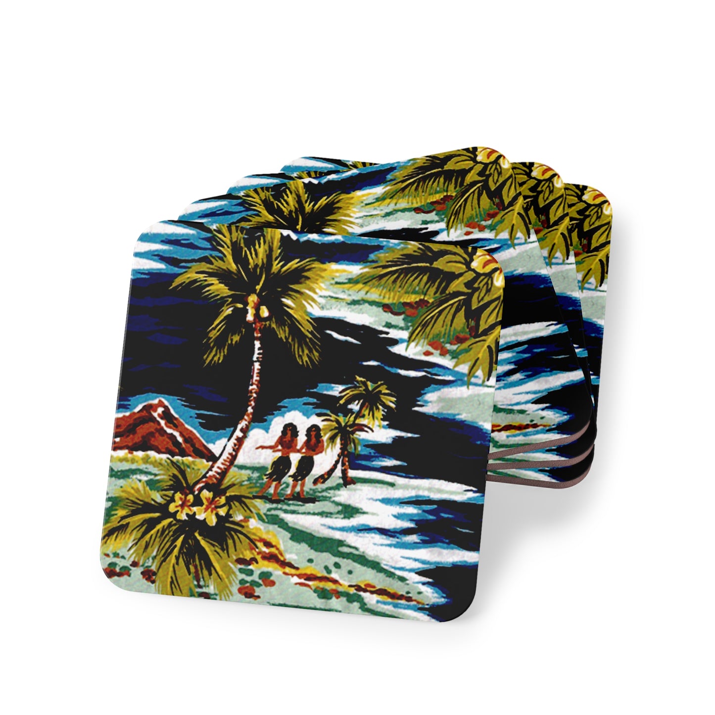 Twin Hula Girls Coaster Set