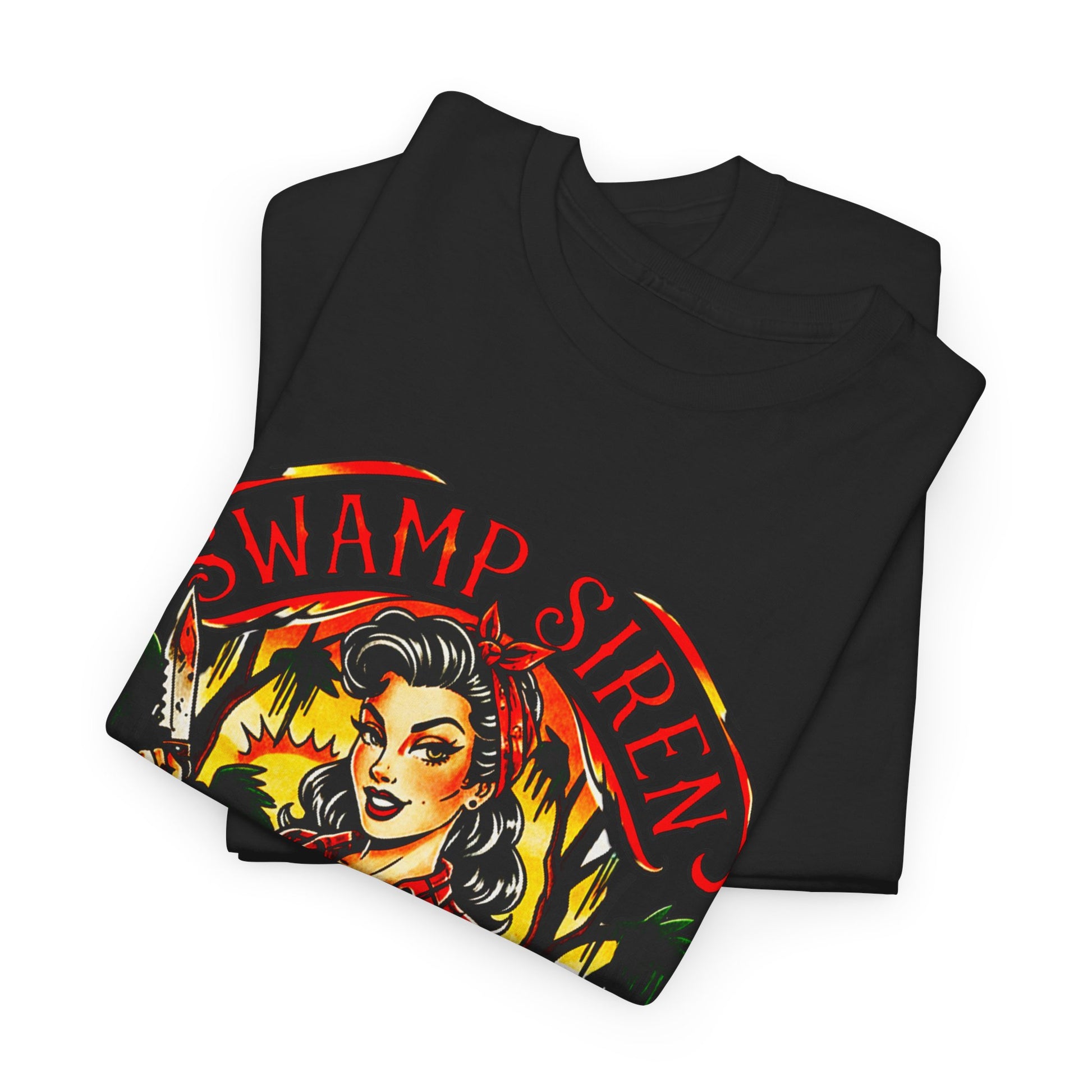 Swamp Siren Dangerous Pinup Rockabilly Kustom Kulture Lowbrow T-Shirt - Retro Au Go Go