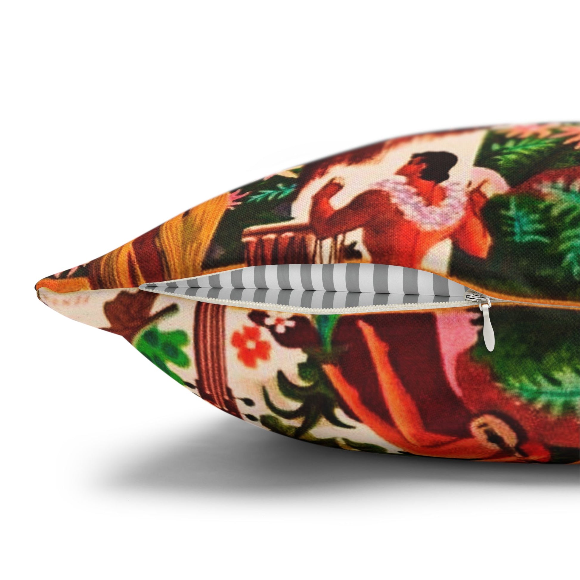 Vintage Island Tiki Hawaiian Cushion Cover - Retro Au Go Go