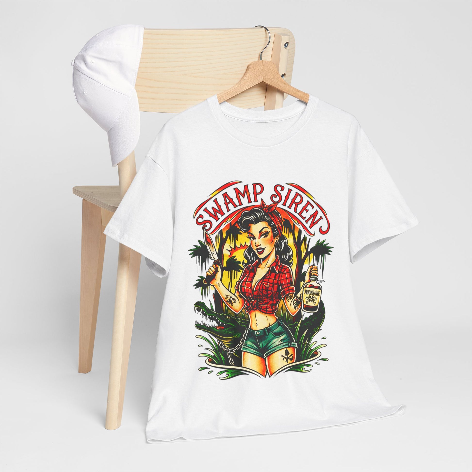 Swamp Siren Dangerous Pinup Rockabilly Kustom Kulture Lowbrow T-Shirt - Retro Au Go Go