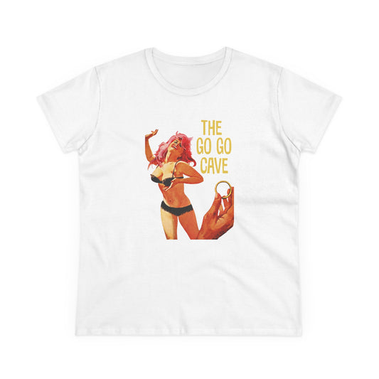 The Go Go Cave Womens Retro T-shirt - Retro Au Go Go