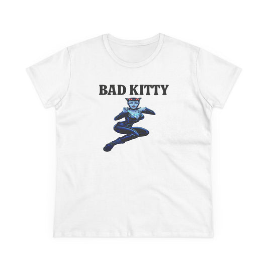 Bad Kitty Cat Woman Womens T Shirt