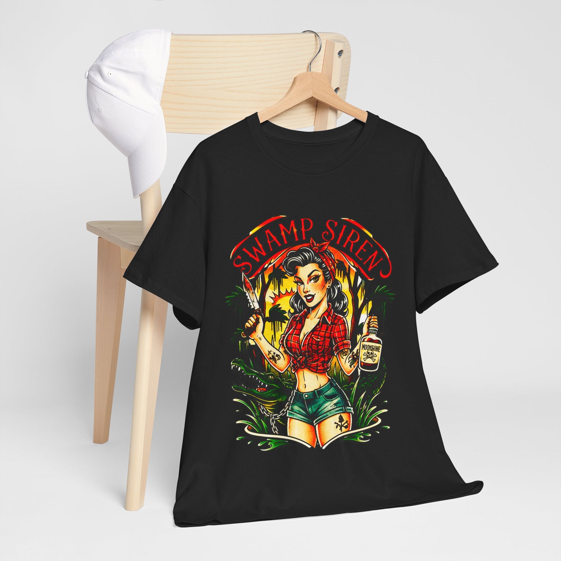 Swamp Siren Dangerous Pinup Rockabilly Kustom Kulture Lowbrow T-Shirt - Retro Au Go Go