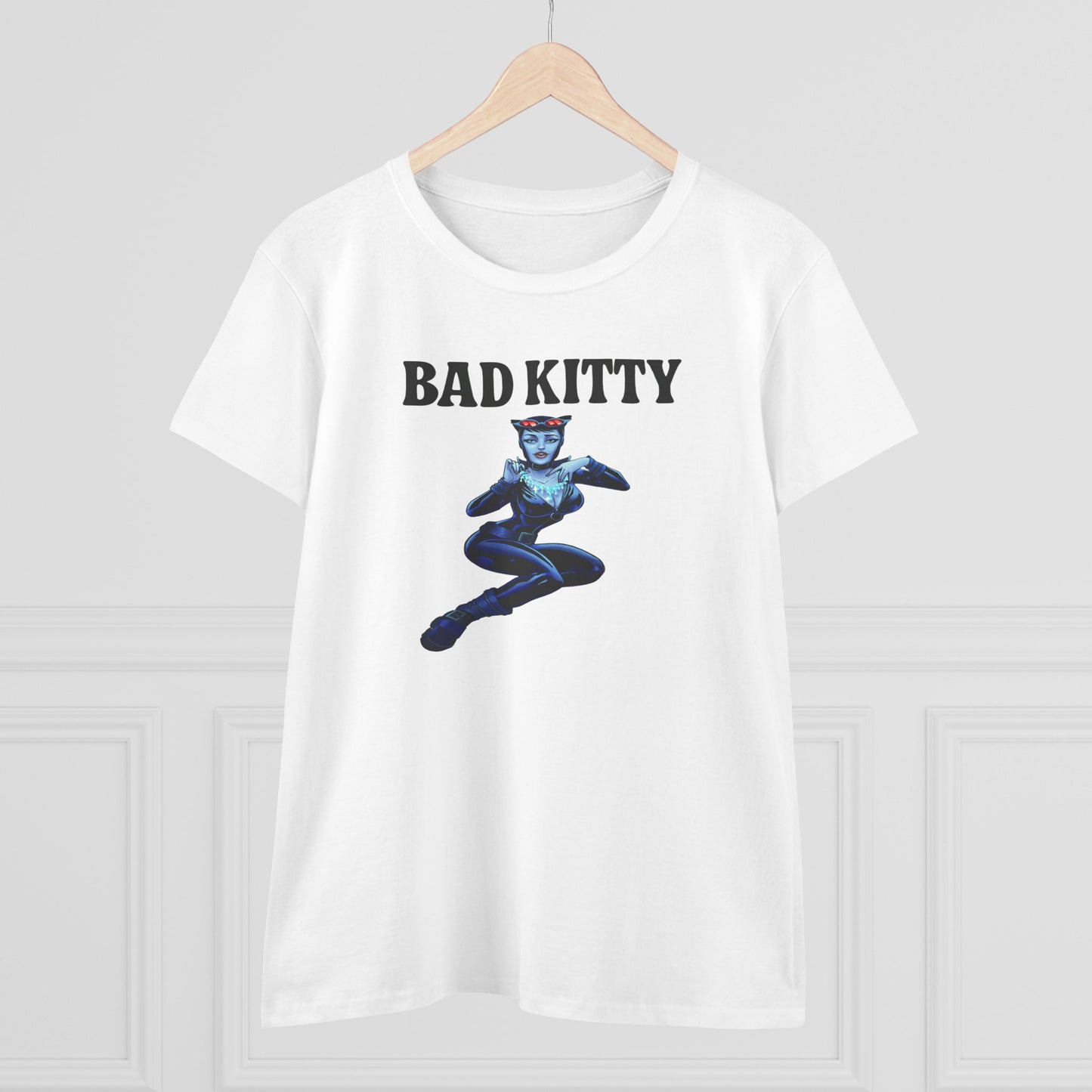 Bad Kitty Cat Woman Womens T Shirt