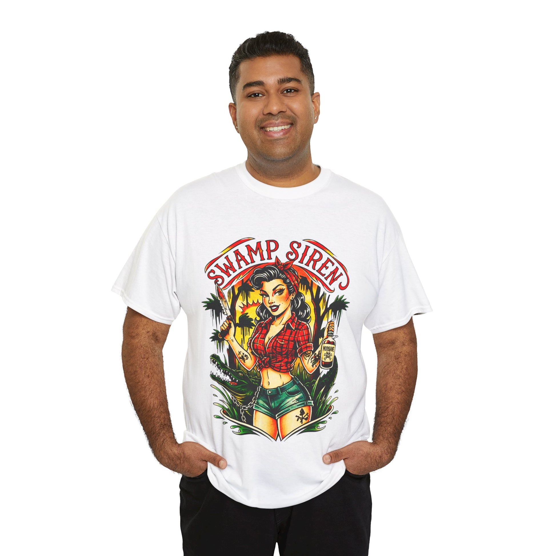 Swamp Siren Dangerous Pinup Rockabilly Kustom Kulture Lowbrow T-Shirt - Retro Au Go Go