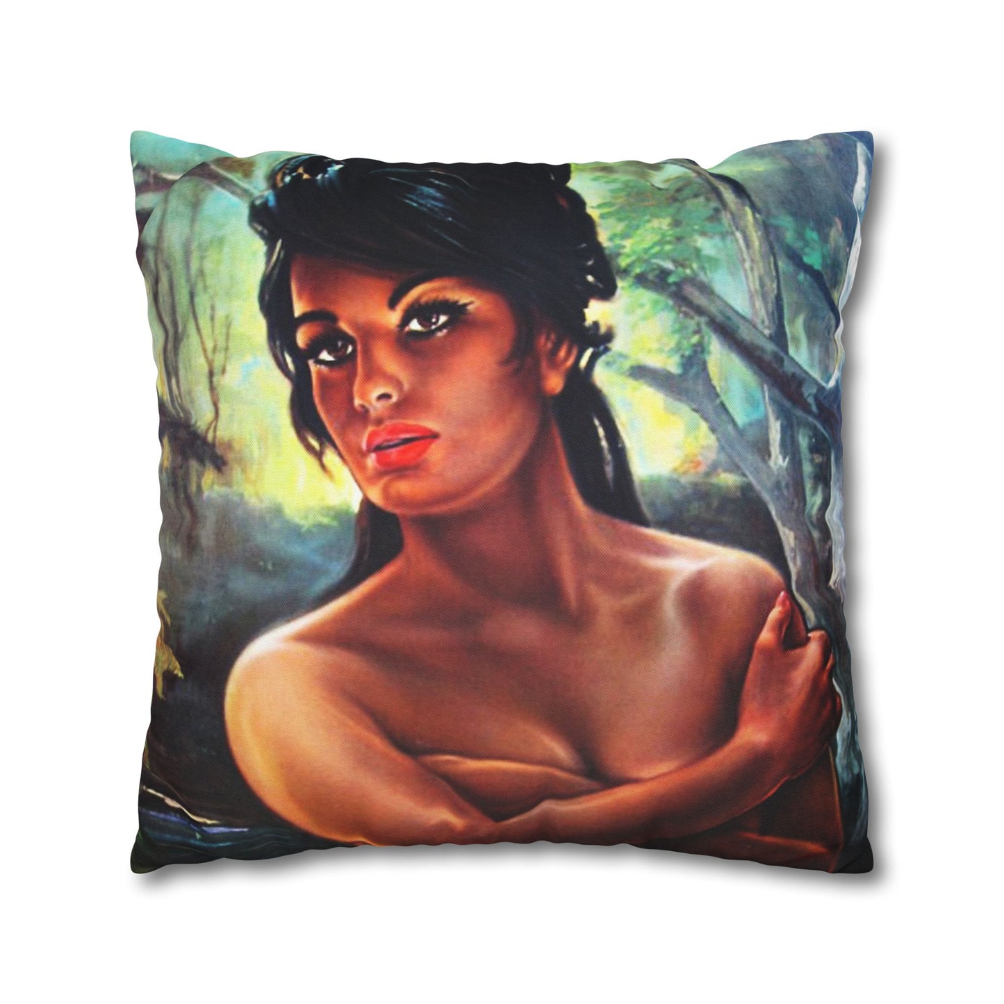 Throw Pillowcase - JH Lynch The Nymph Mid Century Retro Vintage 60s - Retro Au Go Go