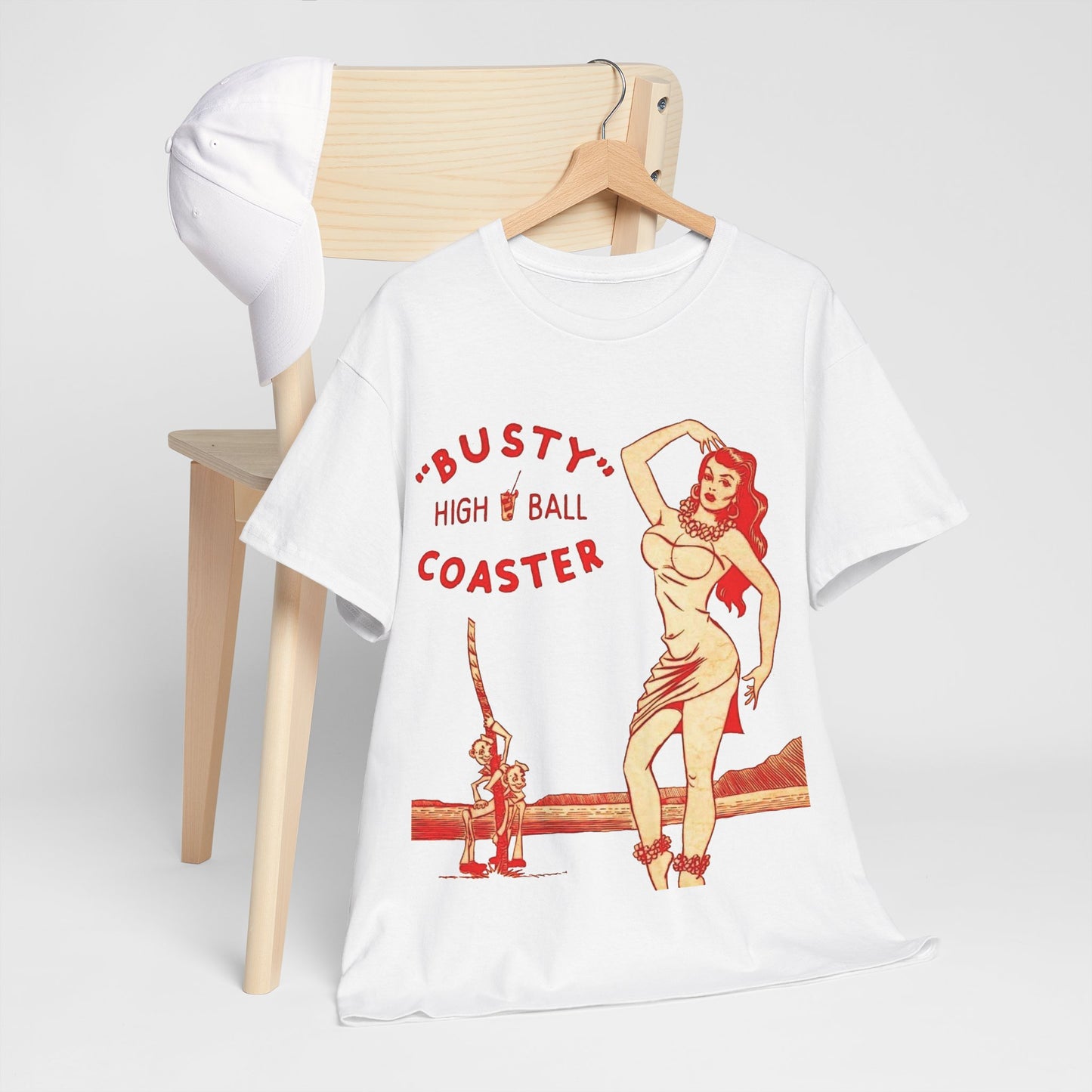 Busty Highball T-shirt - Retro Au Go Go