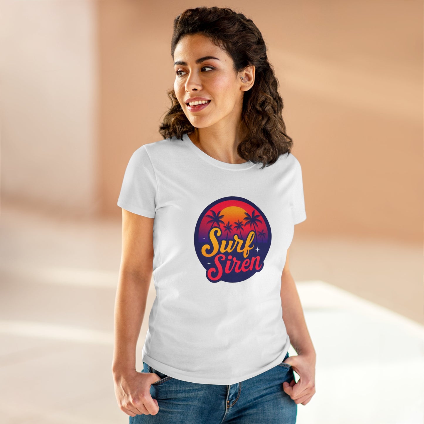 Surf Siren Womens T-shirt - Retro Au Go Go