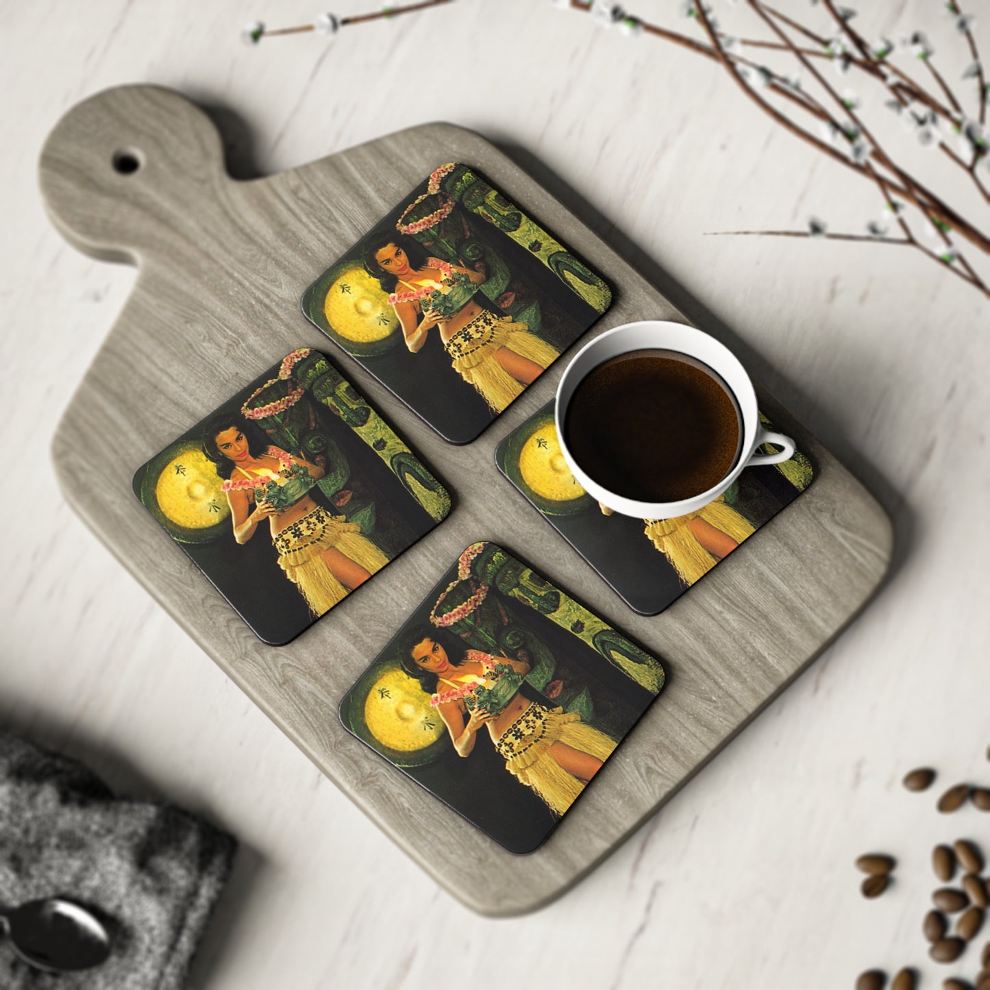 Mystery Hula Coaster Set - Retro Au Go Go