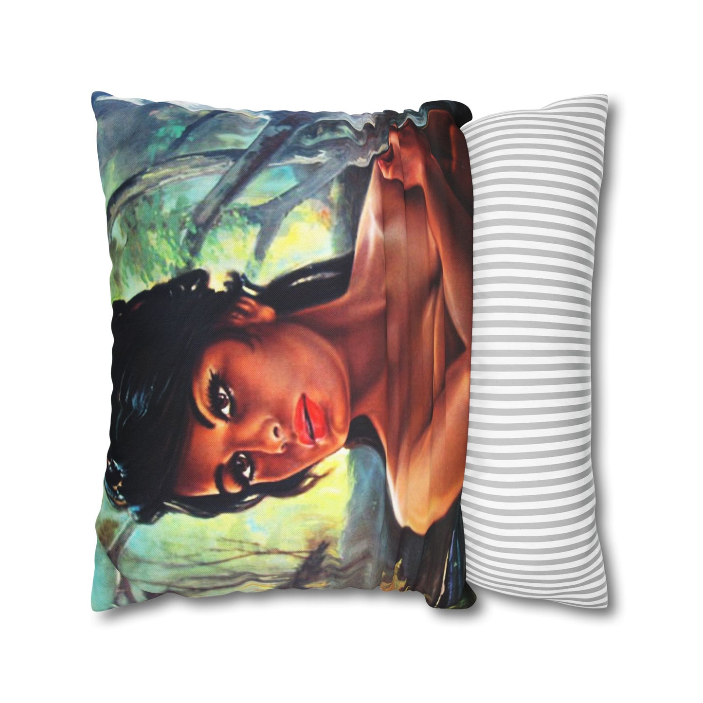 Throw Pillowcase - JH Lynch The Nymph Mid Century Retro Vintage 60s - Retro Au Go Go
