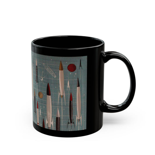 Mid Century Rocket Coffee Tea Mug - Retro Au Go Go