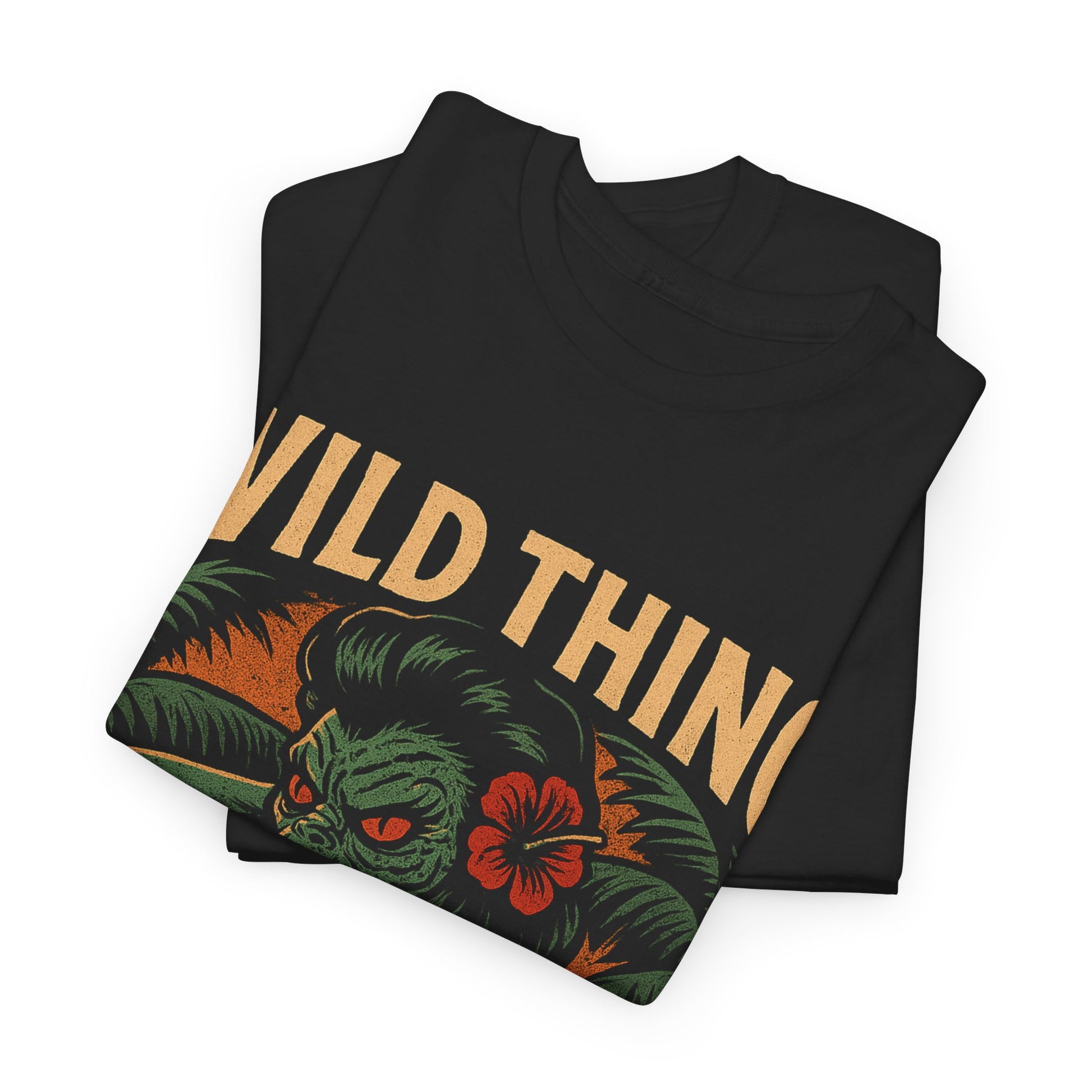 Wild Thing Rockabilly Monster Girl Tropical Kustom Kulture T-Shirt - Retro Au Go Go