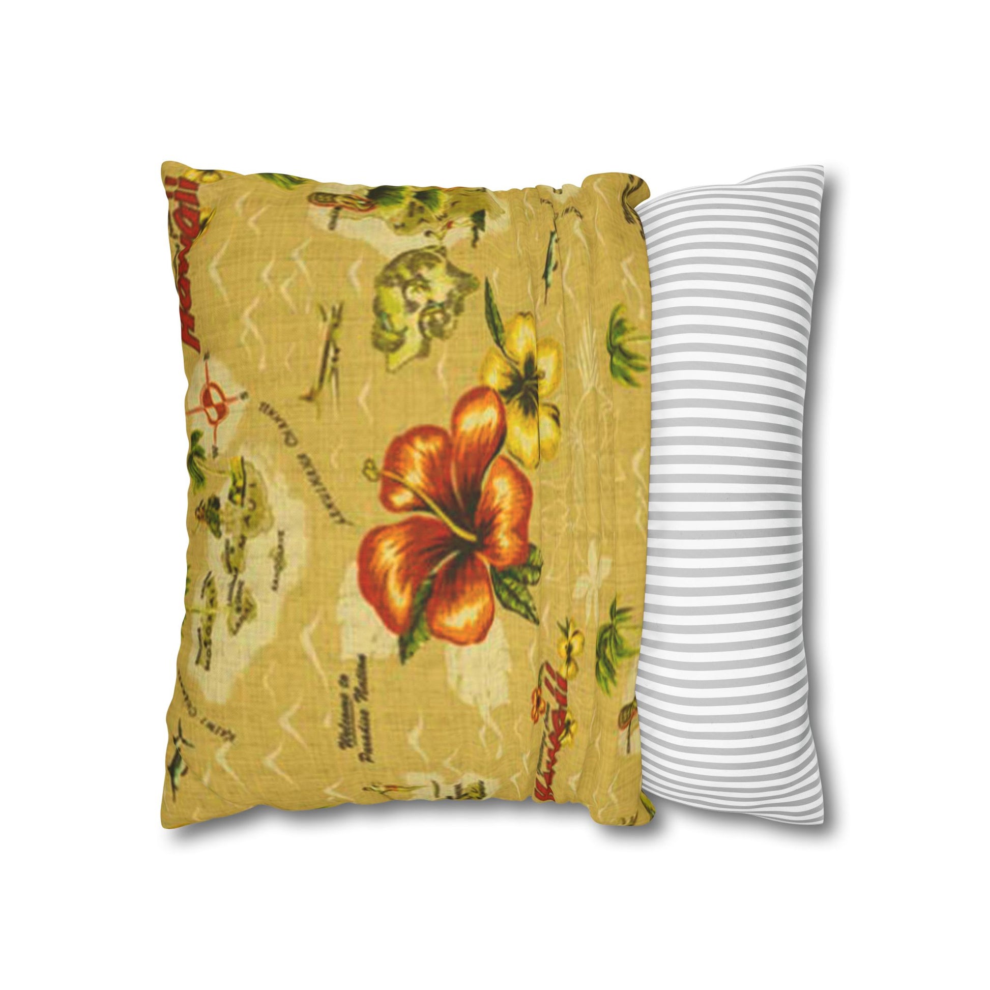 Vintage Hibiscus Hawaiian Cushion Cover - Retro Au Go Go