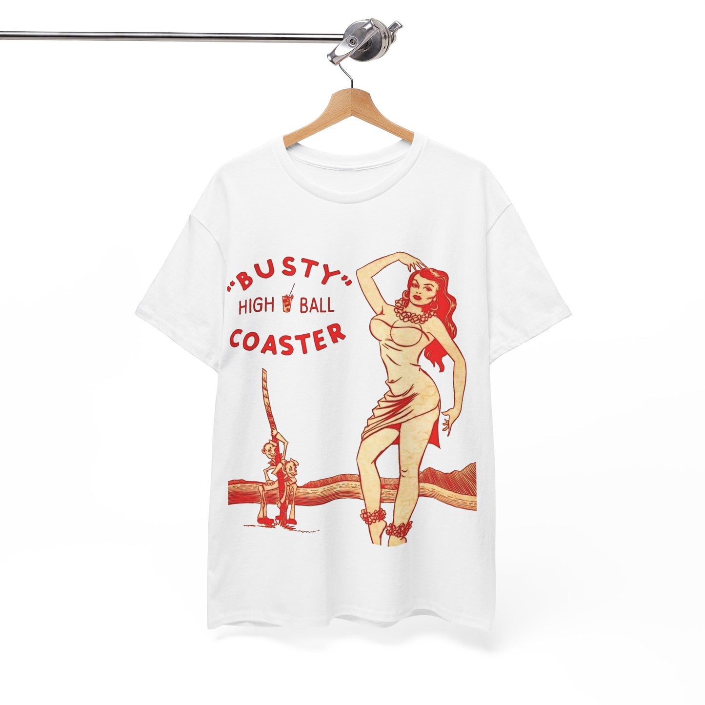 Busty Highball T-shirt - Retro Au Go Go