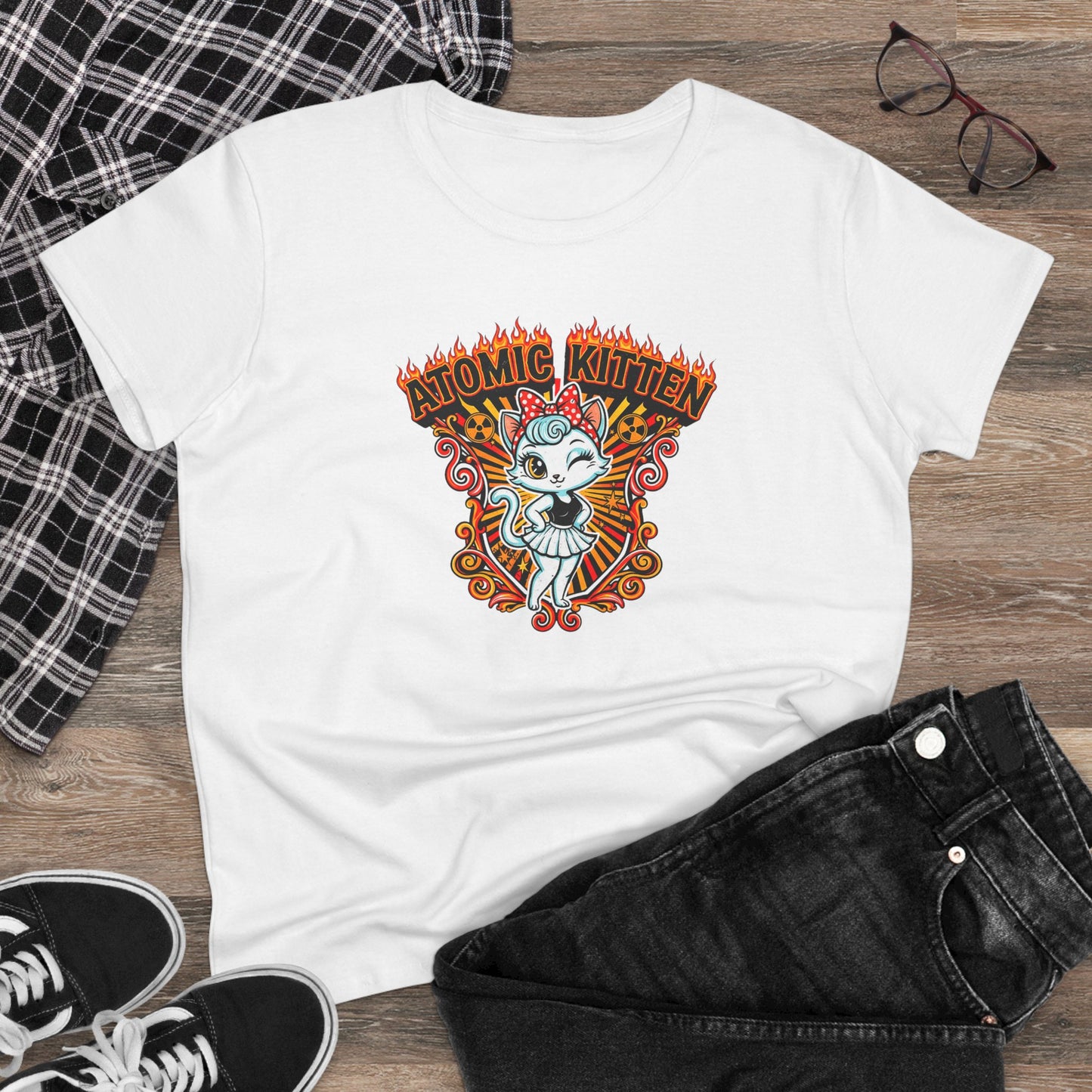 Atomic Kitten Womens T-Shirt - Retro Au Go Go