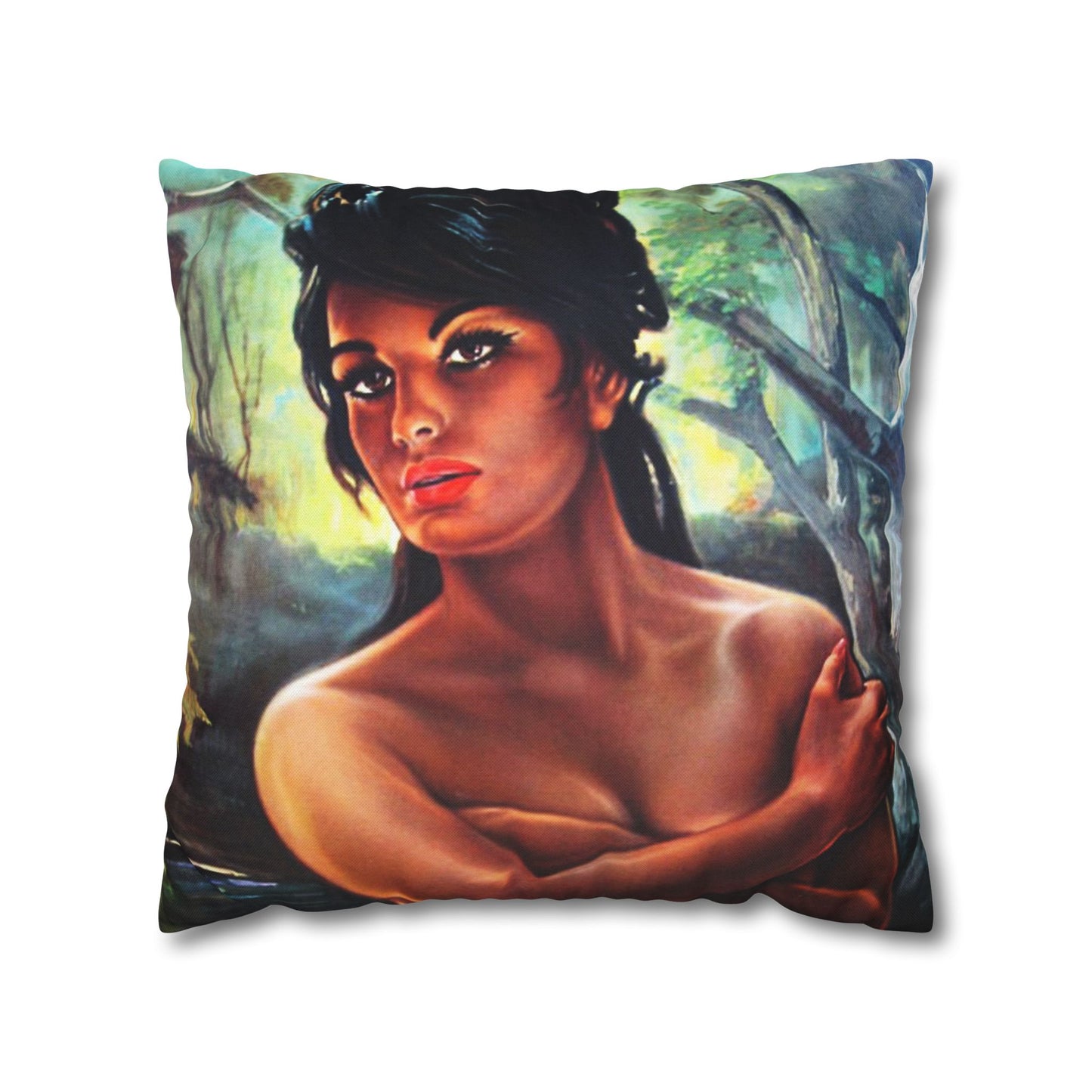 Throw Pillowcase - JH Lynch The Nymph Mid Century Retro Vintage 60s - Retro Au Go Go