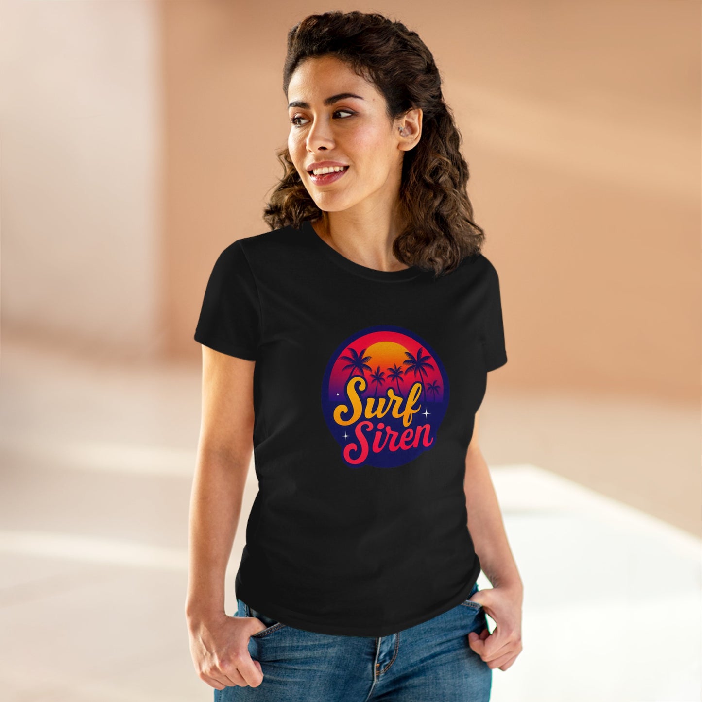 Surf Siren Womens T-shirt - Retro Au Go Go