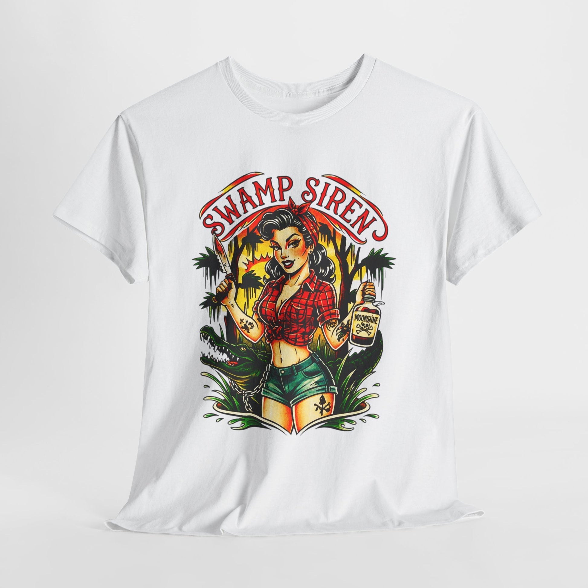 Swamp Siren Dangerous Pinup Rockabilly Kustom Kulture Lowbrow T-Shirt - Retro Au Go Go