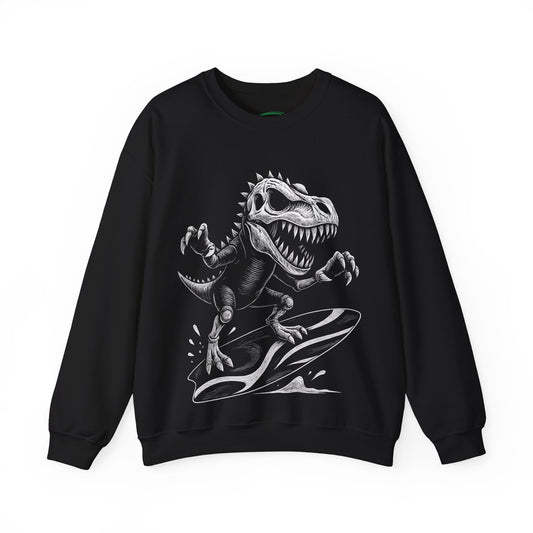 Surfing T - Rex Sweatshirt - Retro Au Go Go