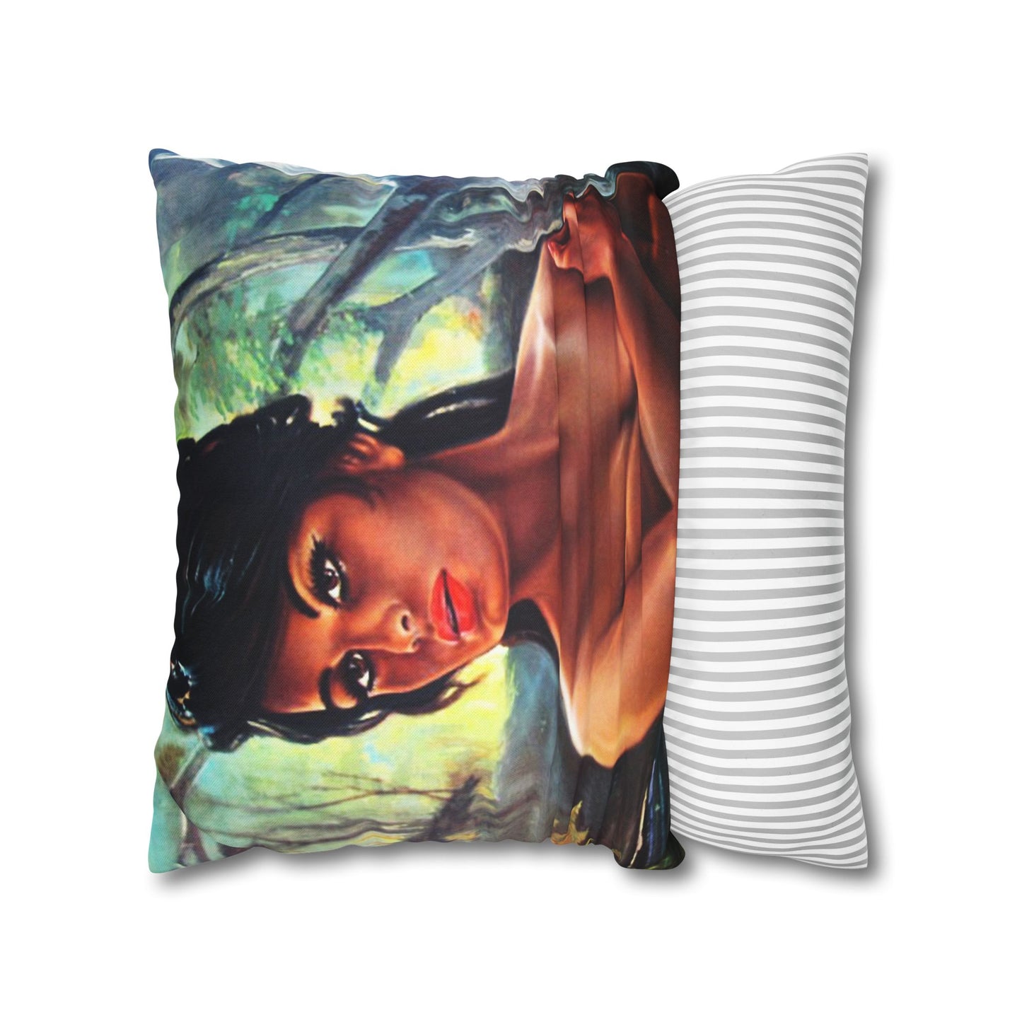 Throw Pillowcase - JH Lynch The Nymph Mid Century Retro Vintage 60s - Retro Au Go Go