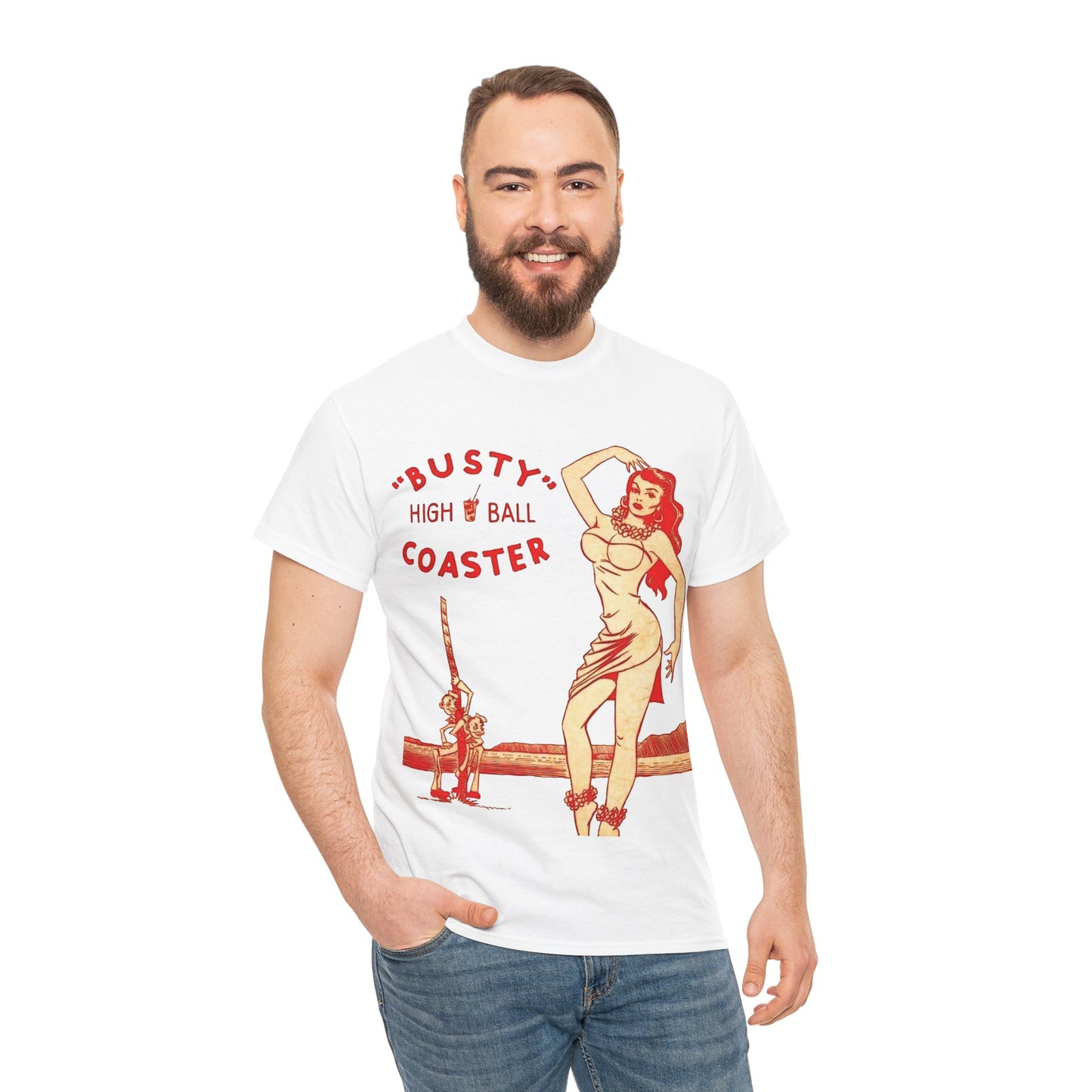 Busty Highball T-shirt - Retro Au Go Go