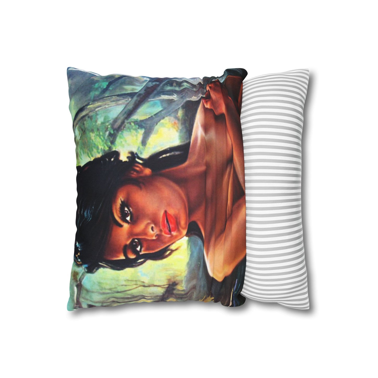 Throw Pillowcase - JH Lynch The Nymph Mid Century Retro Vintage 60s - Retro Au Go Go