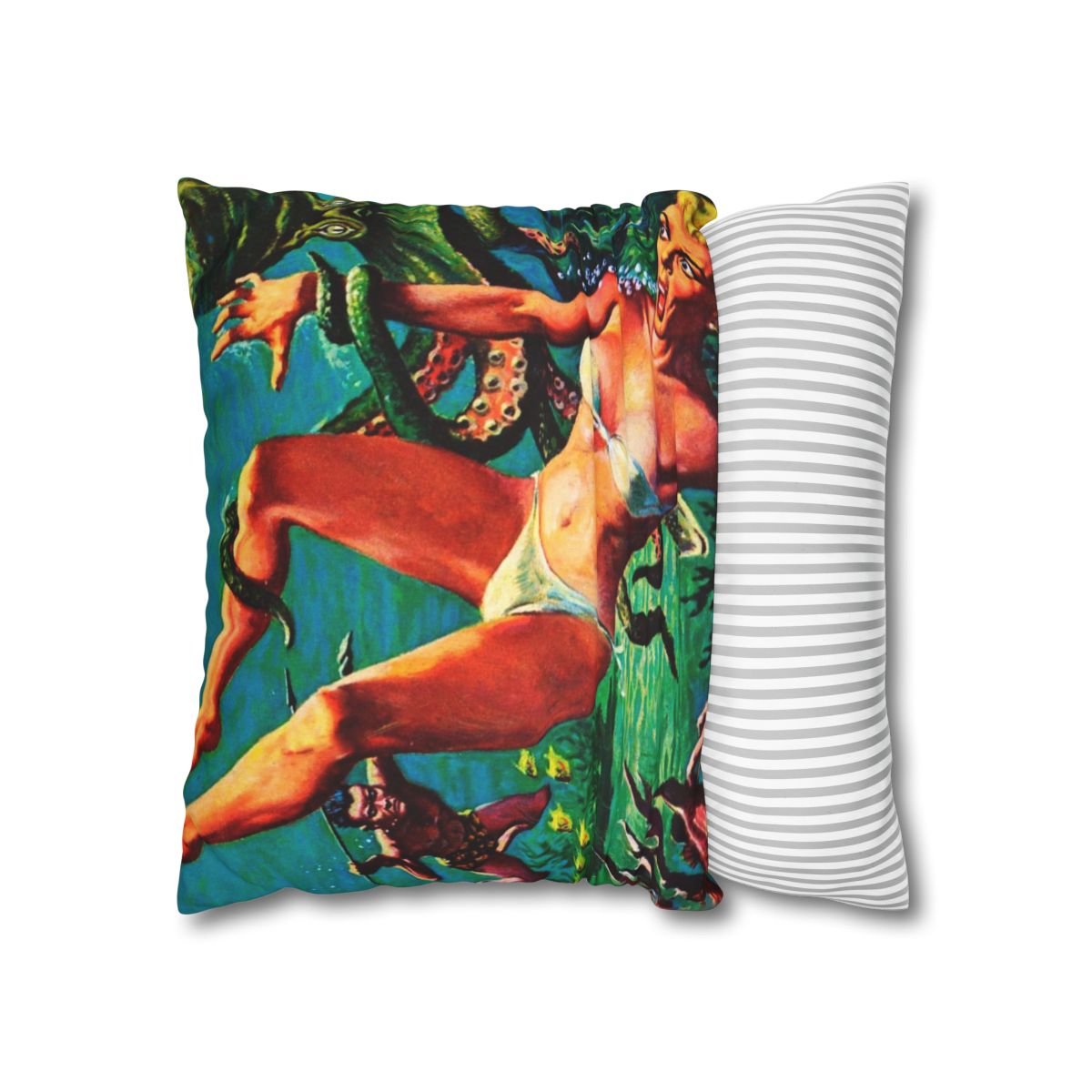 Diver In Danger Cushion Cover - Retro Au Go Go