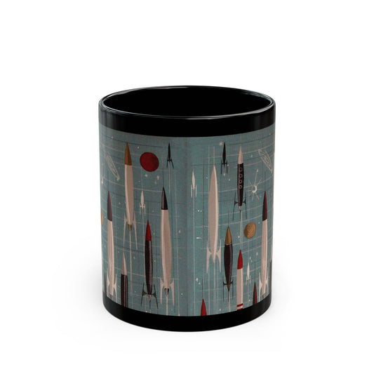 Mid Century Rocket Coffee Tea Mug - Retro Au Go Go