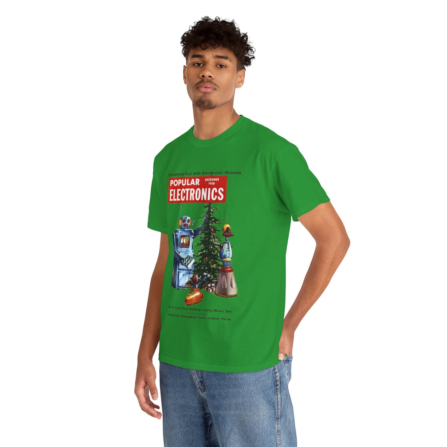 Robots Christmas T-shirt - Retro Au Go Go