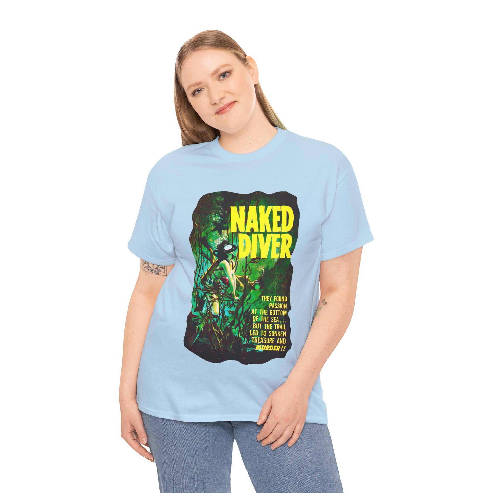 Naked Diver T-shirt - Retro Au Go Go
