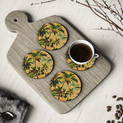 Vintage Hawaiian Coaster Set Of 4 - Retro Au Go Go