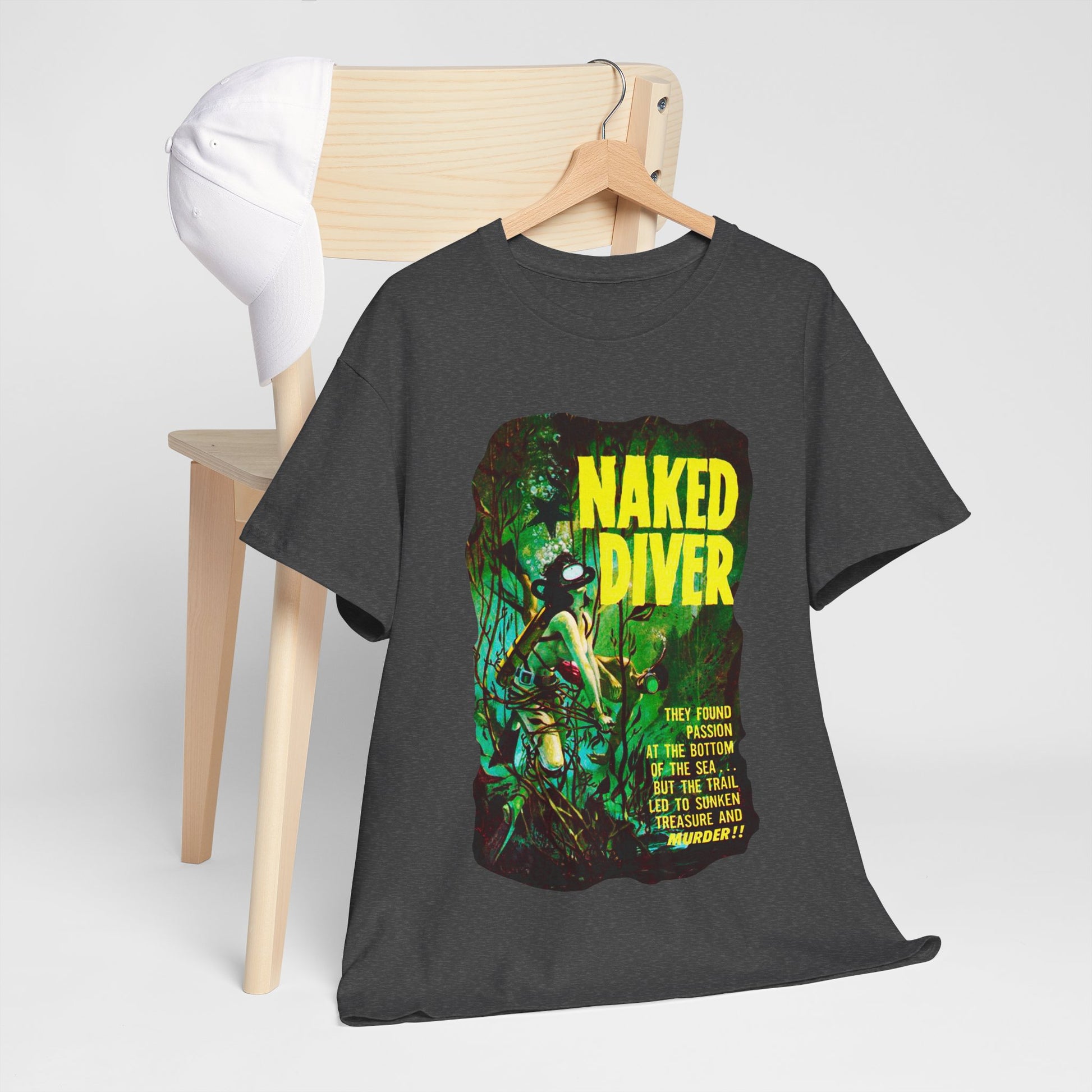 Naked Diver T-shirt - Retro Au Go Go