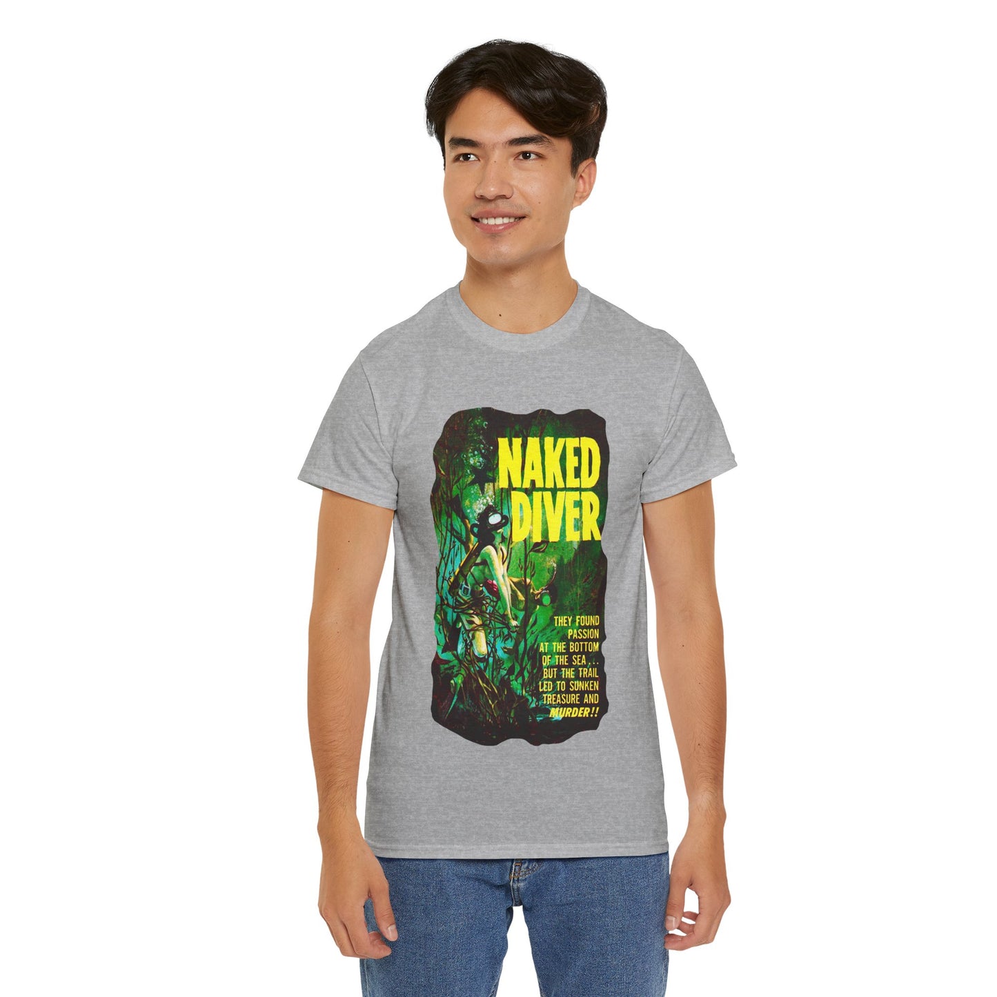 Naked Diver T-shirt - Retro Au Go Go