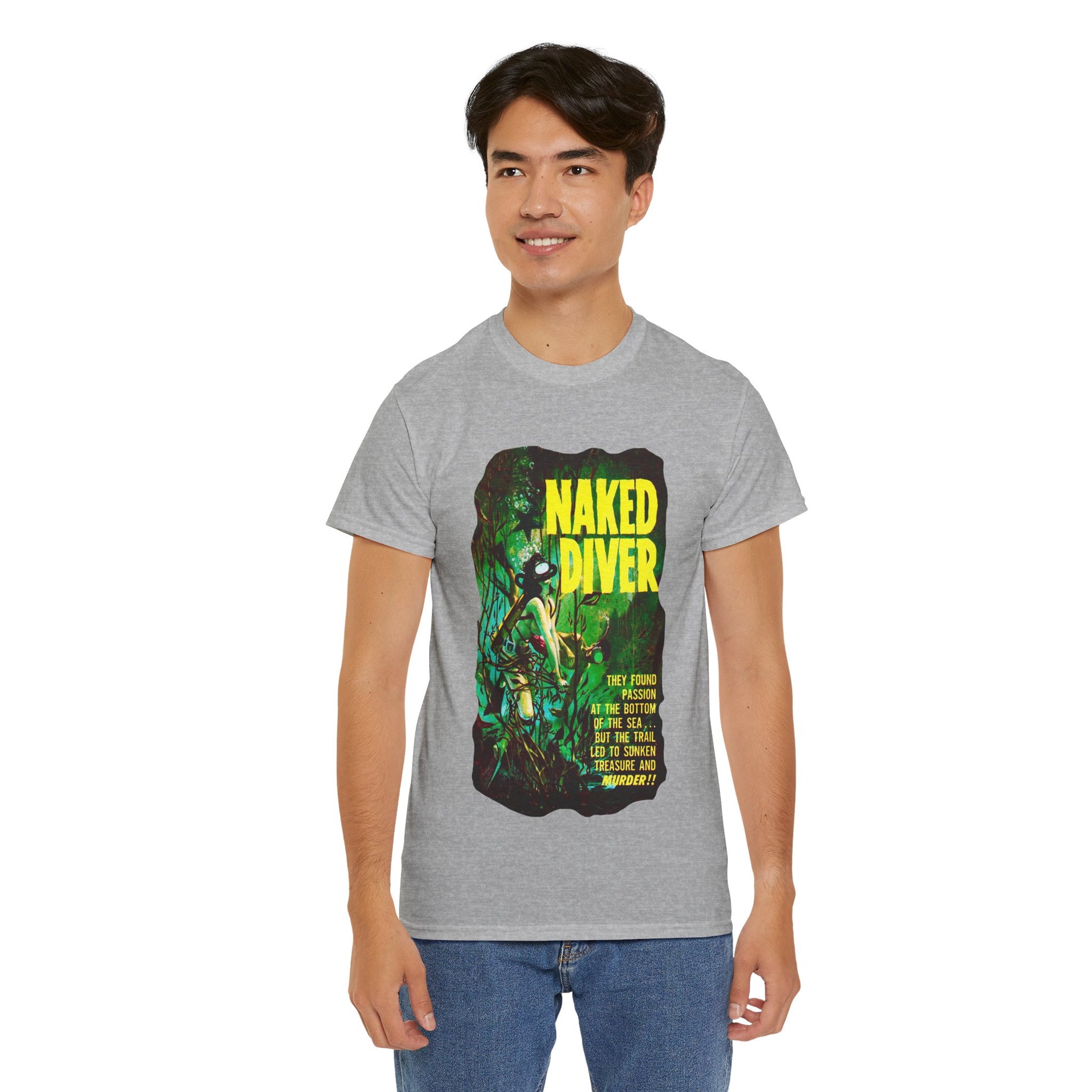 Naked Diver T-shirt - Retro Au Go Go