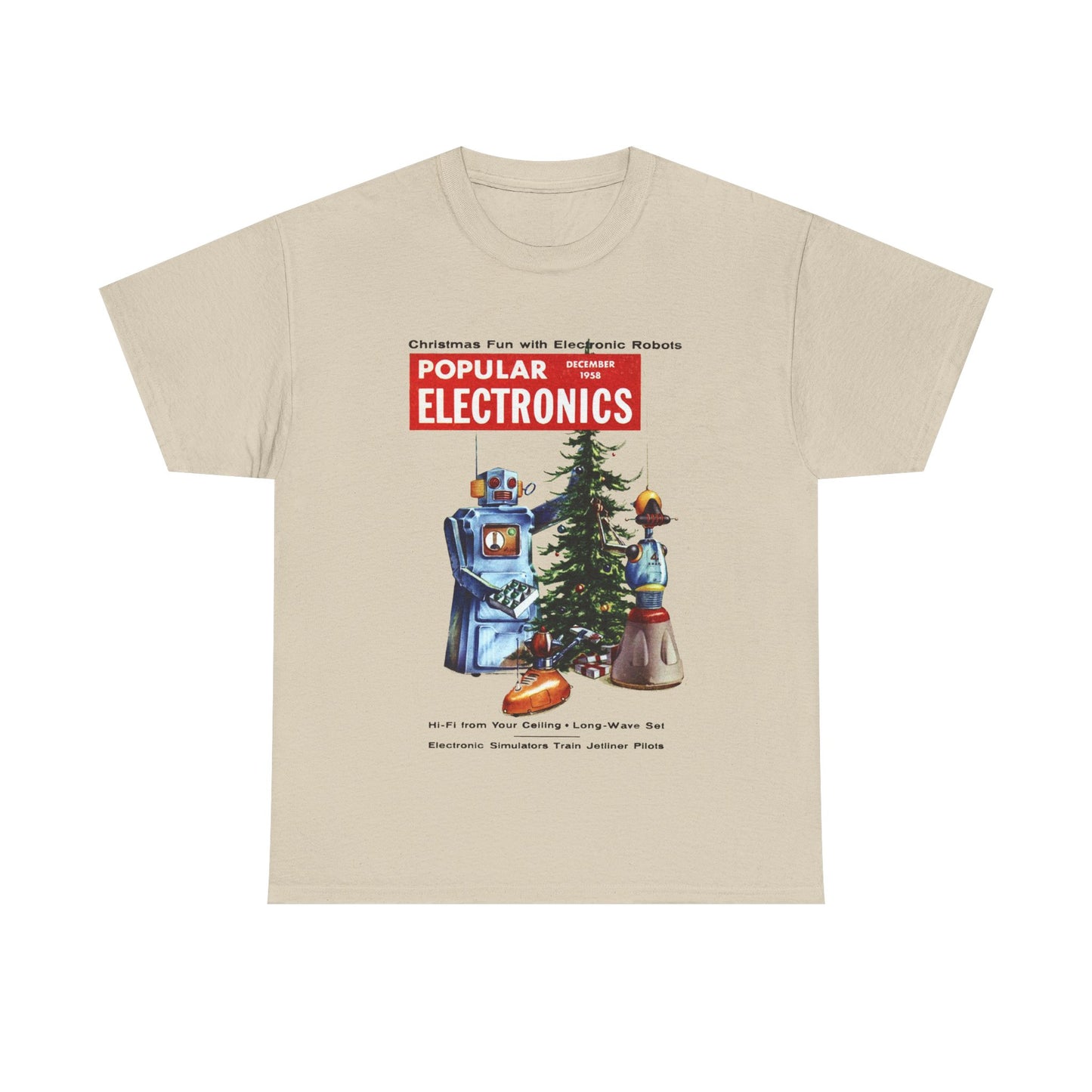Robots Christmas T-shirt - Retro Au Go Go