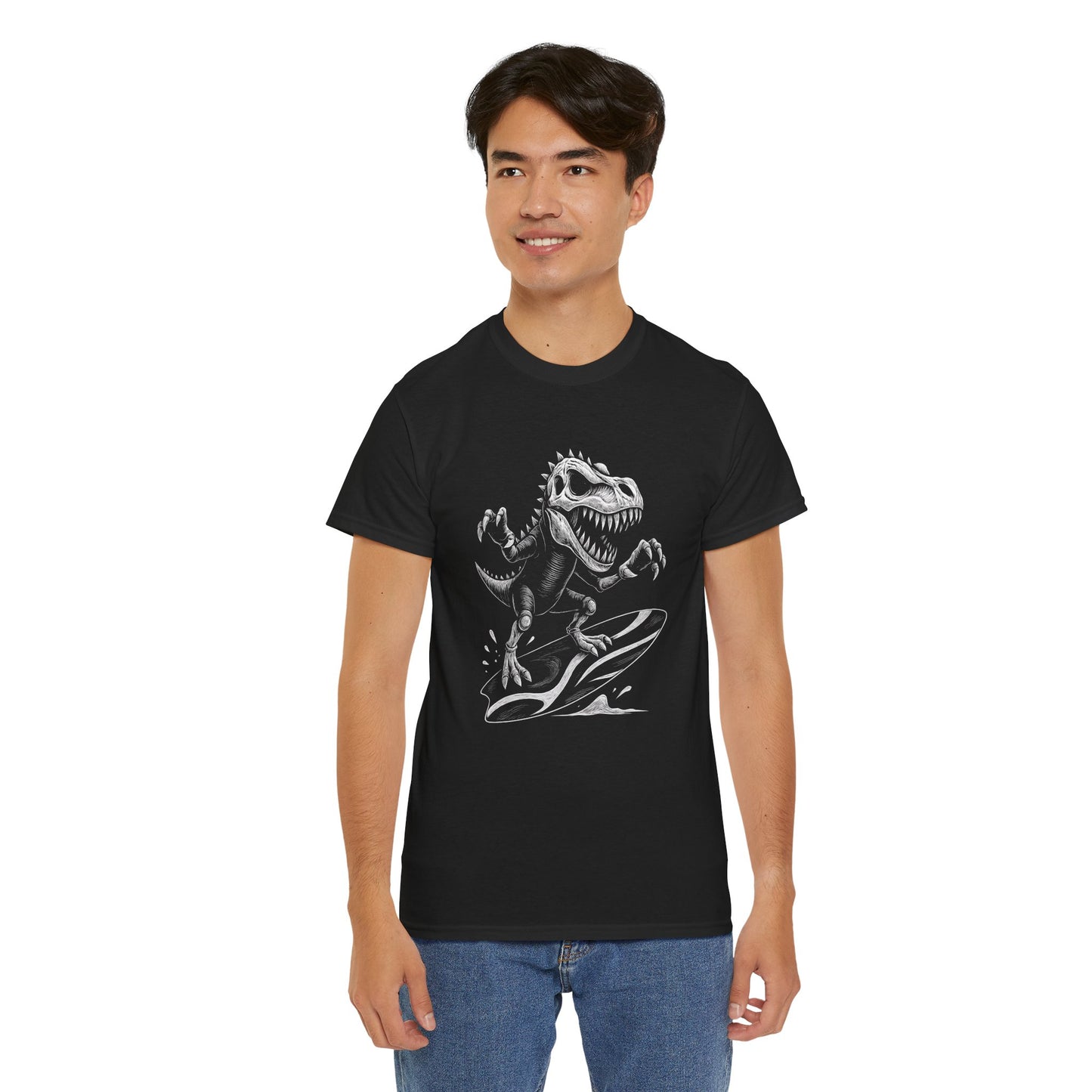T - Rex Surfing T-shirt - Retro Au Go Go
