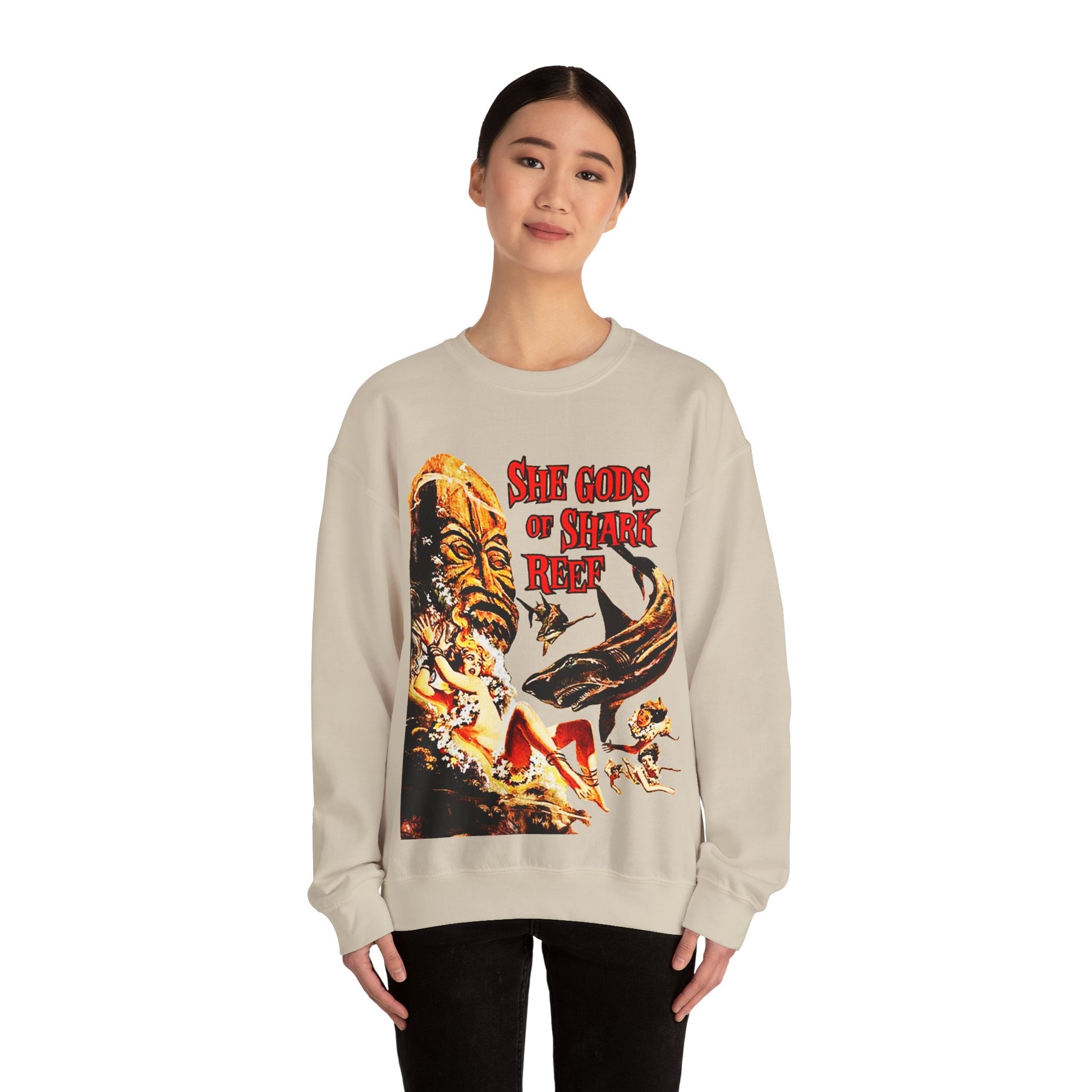 She Gods Of Shark Reef Sweatshirt - Retro Au Go Go
