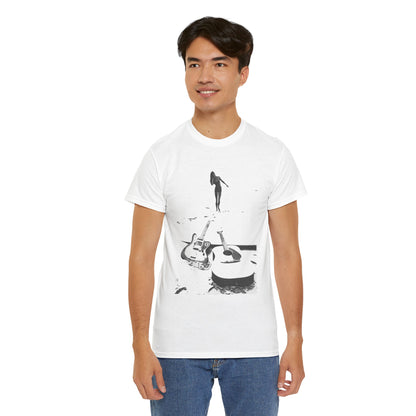 Bikini Beach Guitar T-shirt - Retro Au Go Go