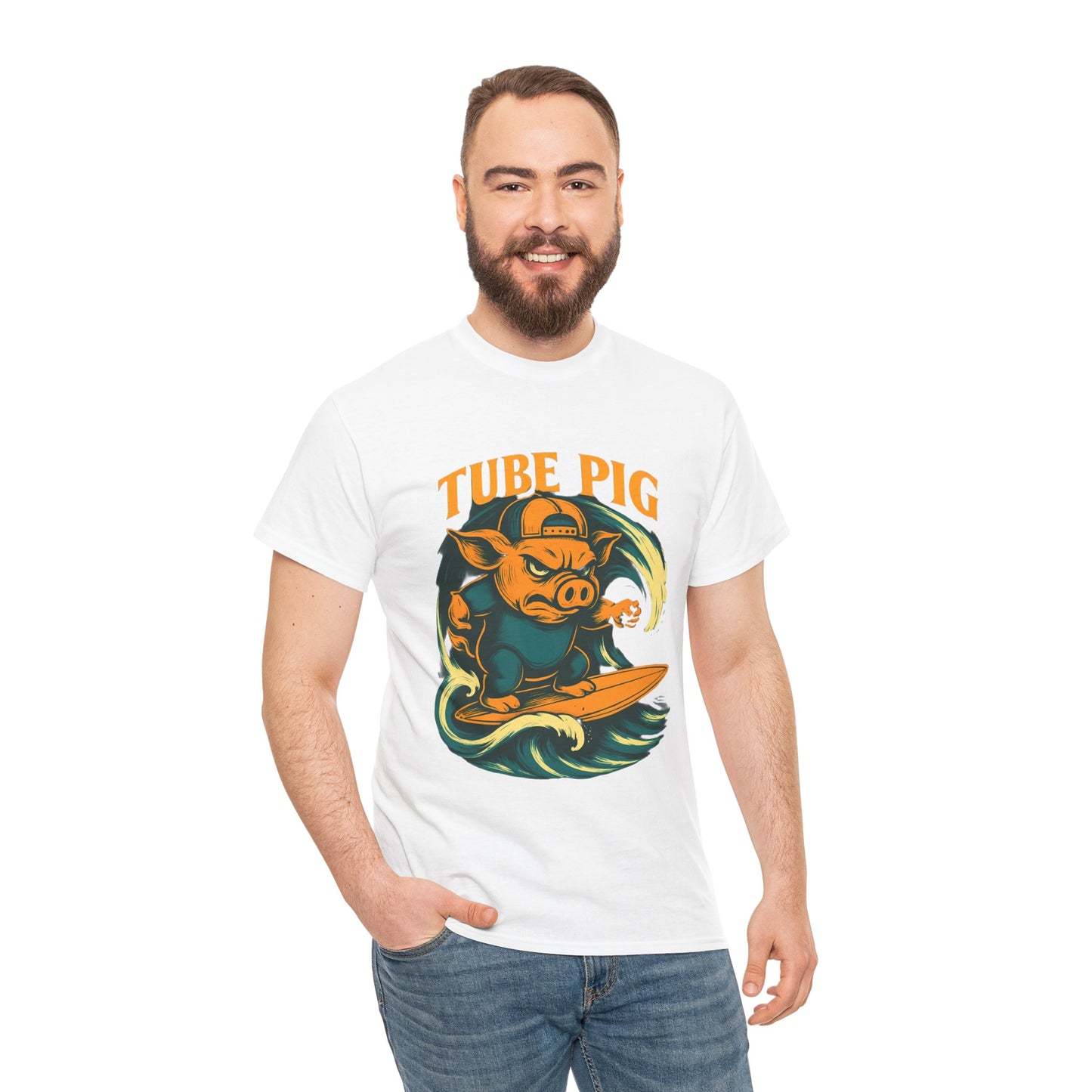 Tube Pig T-shirt - Retro Au Go Go