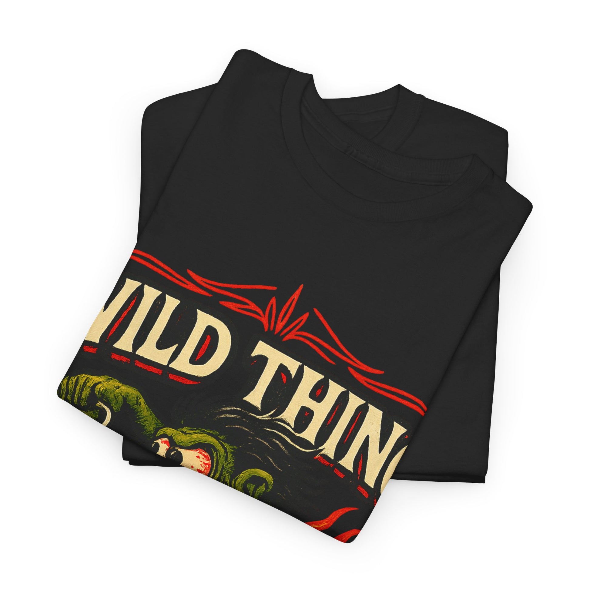 Wild Thing – Fire - Breathing Greaser Biker from Hell’s Highway T-Shirt - Retro Au Go Go