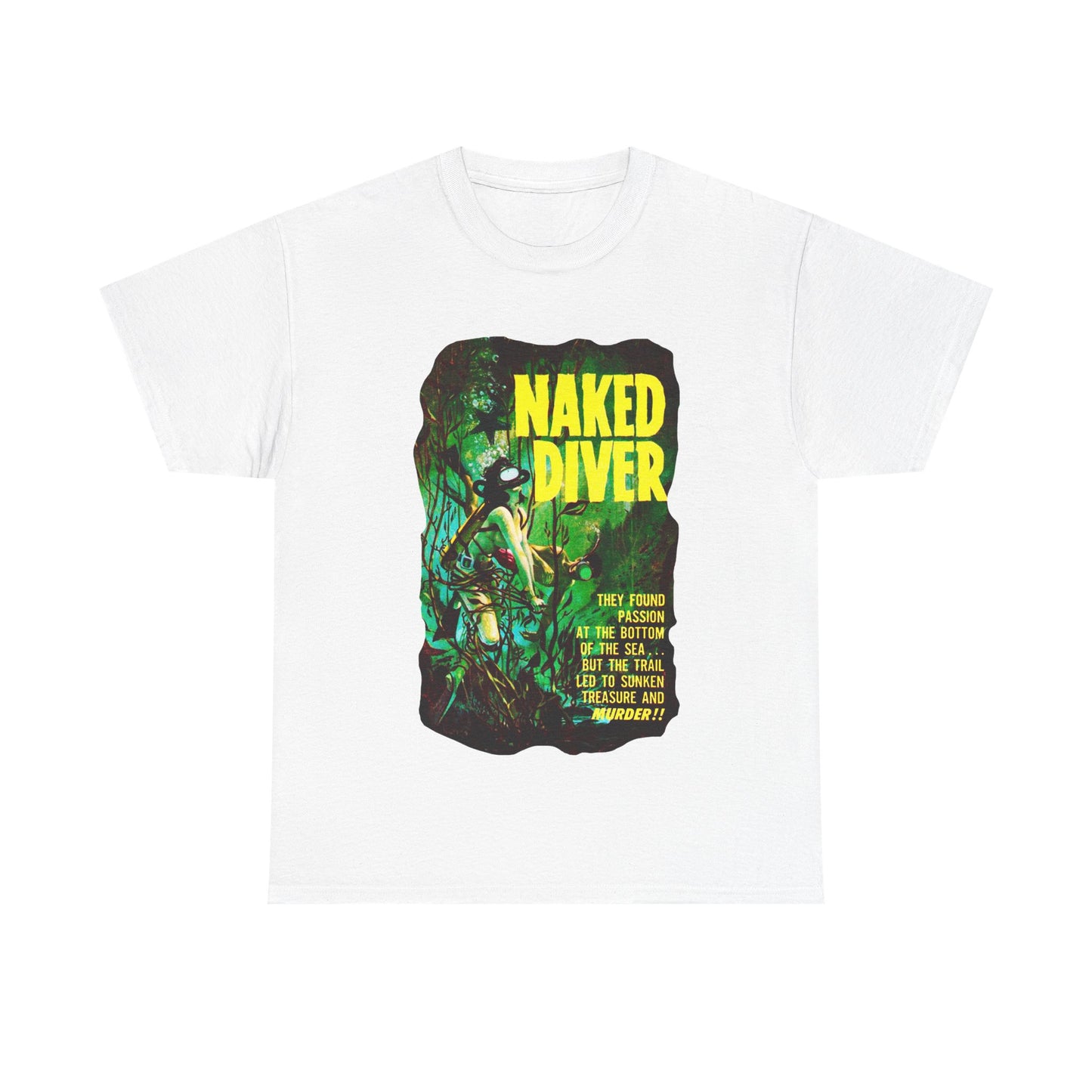 Naked Diver T-shirt - Retro Au Go Go