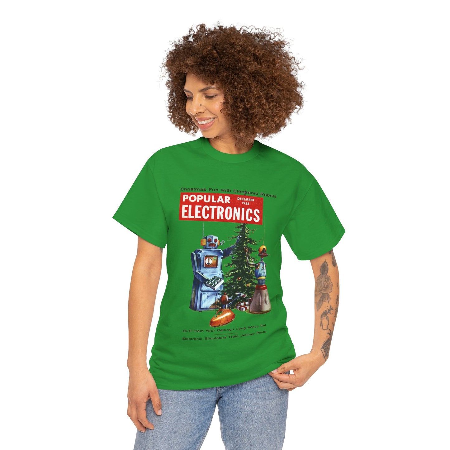 Robots Christmas T-shirt - Retro Au Go Go