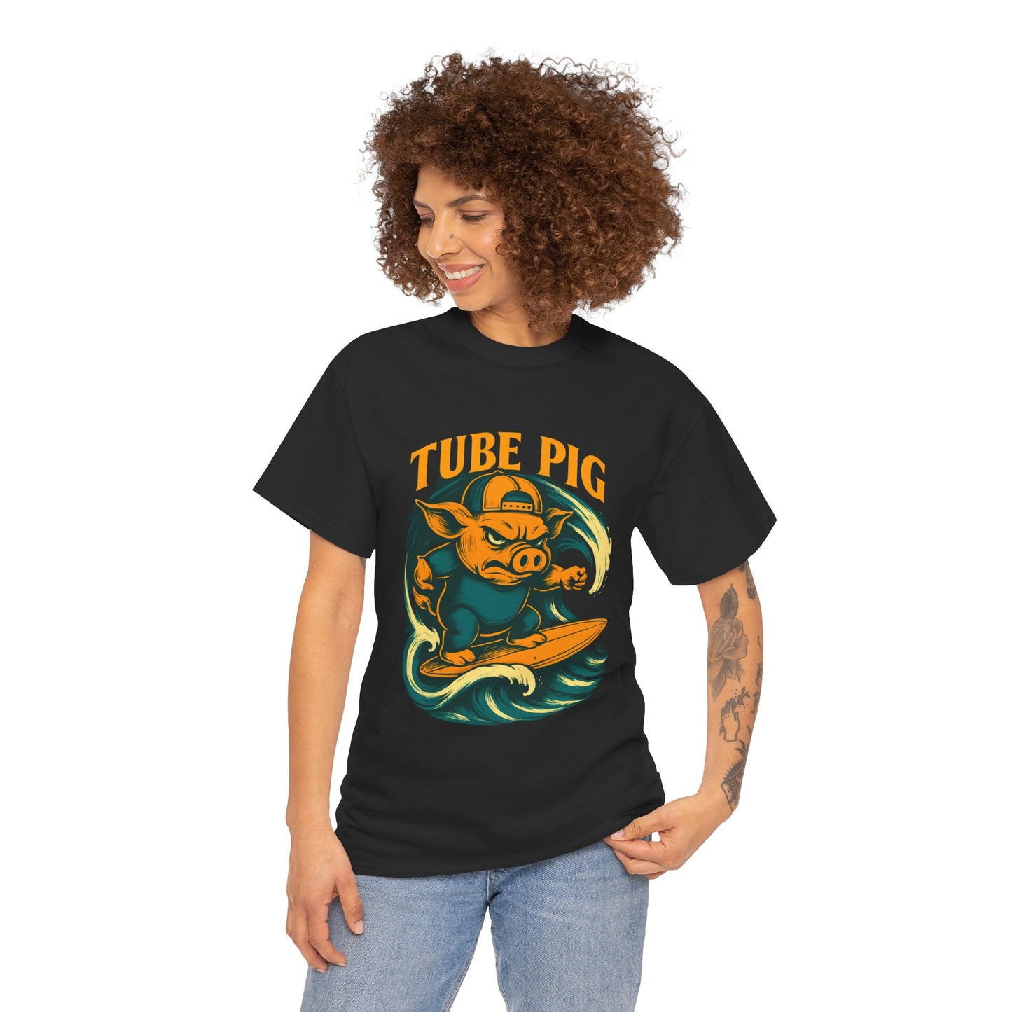 Tube Pig T-shirt - Retro Au Go Go