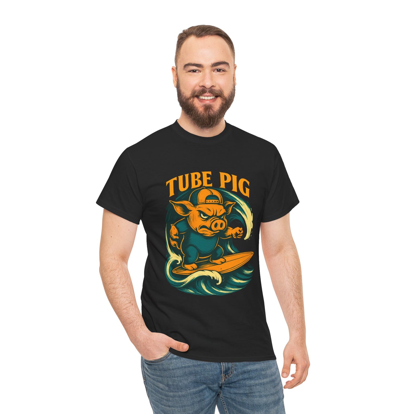 Tube Pig T-shirt - Retro Au Go Go